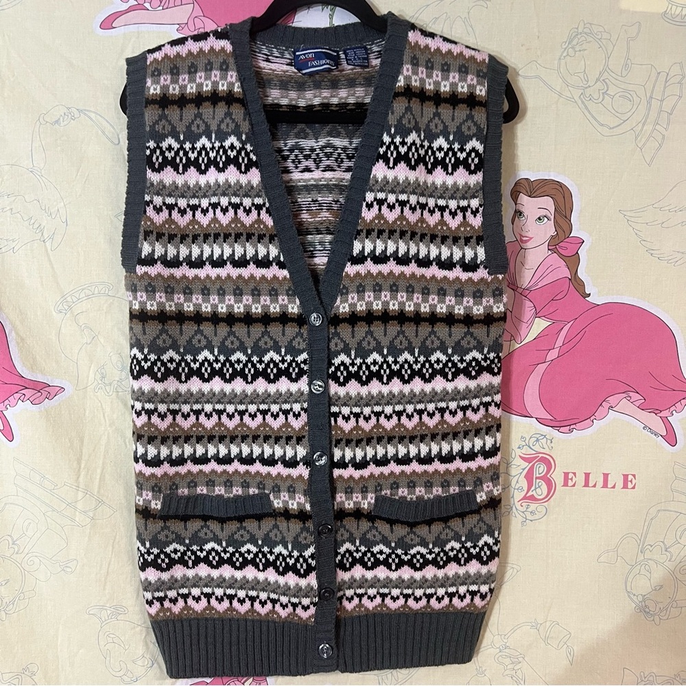 Avon Fashions Multicolor Knit Sweater Vest